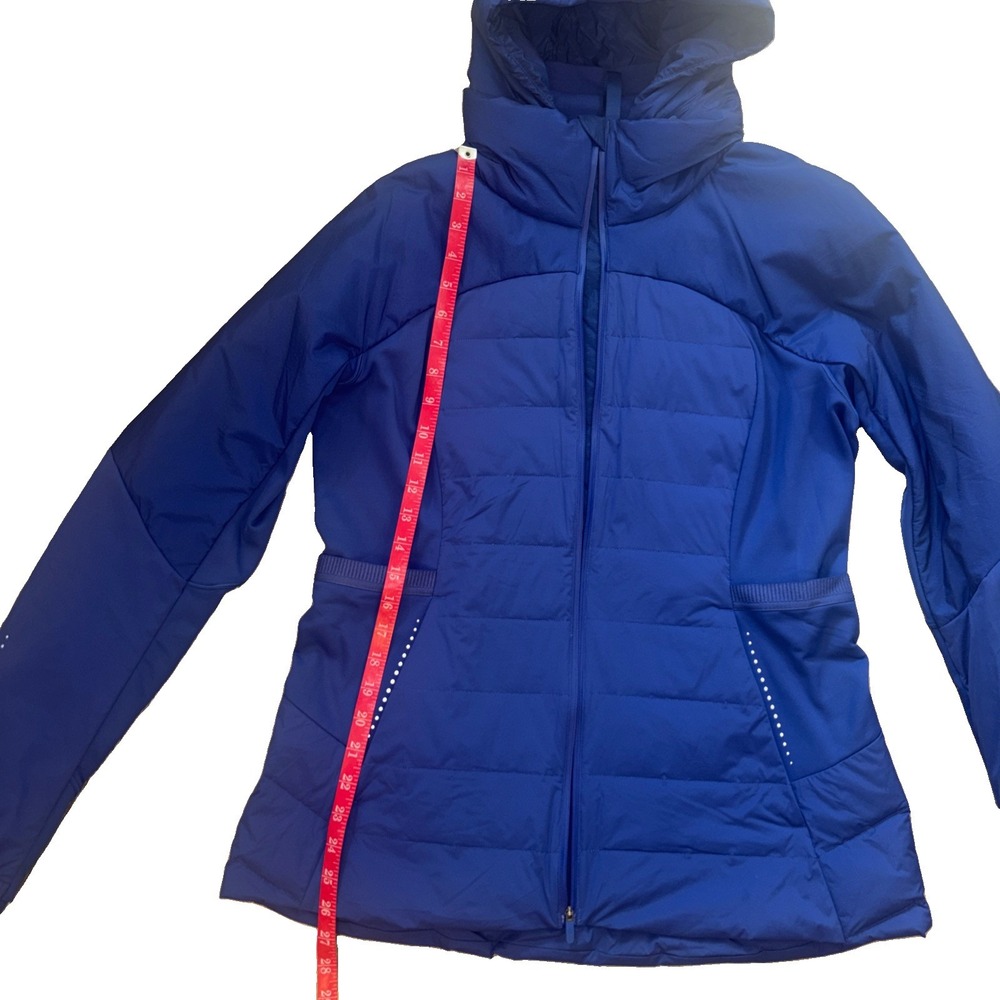 Lululemon Down For It All Jacket Size 14 Large Blue Coat Jacket Athletic Gym - Picture 11 of 11